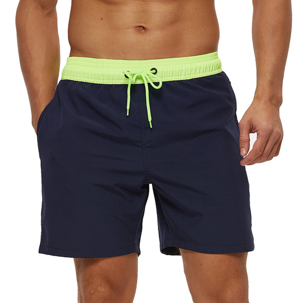 Mens Swim Trunks Quick Dry Beach Shorts with Zipper Pockets