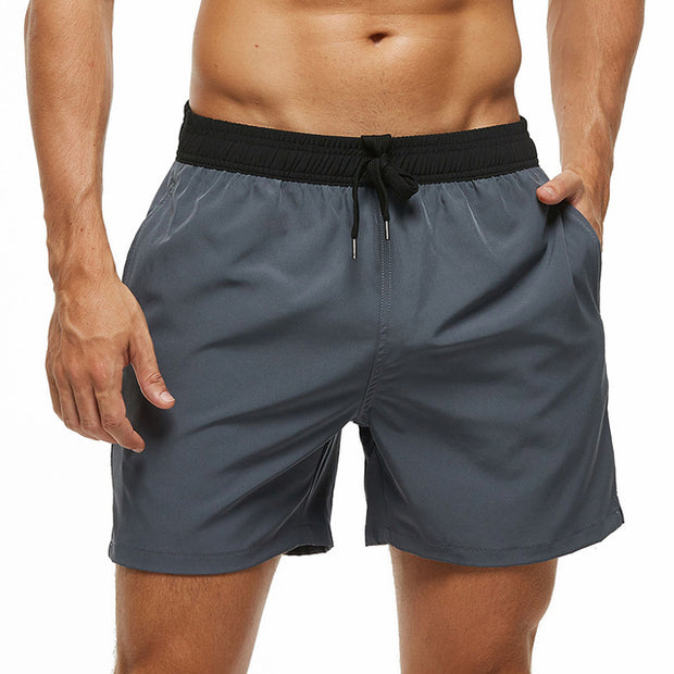 Mens Swim Trunks Quick Dry Beach Shorts with Zipper Pockets