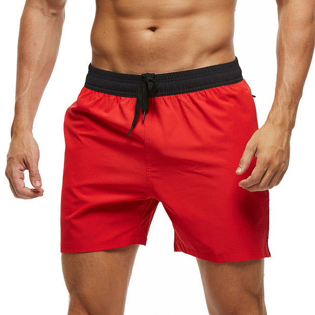 Mens Swim Trunks Quick Dry Beach Shorts with Zipper Pockets