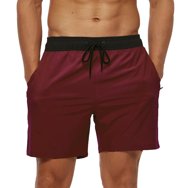 Mens Swim Trunks Quick Dry Beach Shorts with Zipper Pockets