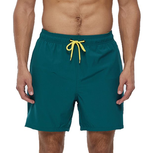 Mens Swim Trunks Quick Dry Beach Shorts with Zipper Pockets