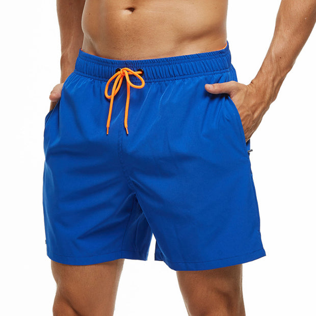 Mens Swim Trunks Quick Dry Beach Shorts with Zipper Pockets