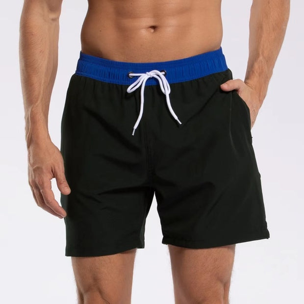 Mens Swim Trunks Quick Dry Beach Shorts with Zipper Pockets