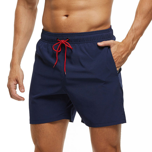 Mens Swim Trunks Quick Dry Beach Shorts with Zipper Pockets