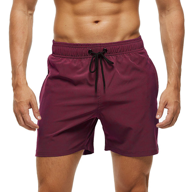 Mens Swim Trunks Quick Dry Beach Shorts with Zipper Pockets