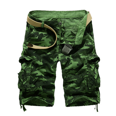 Mens Camouflage Loose Cargo Shorts